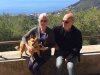 Jan and Ian (& Julio, plus their 4 cats in the car) enjoying a break above Montecarlo, on their way from Manilva in S.Spain to live in Malta. 